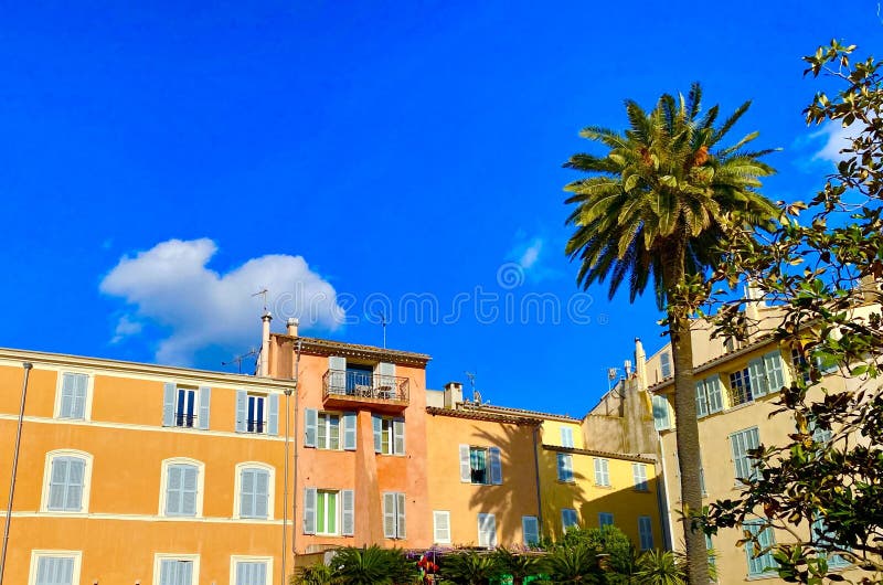 Trendy Beach Town of Saint Tropez in the South of France Stock Image ...