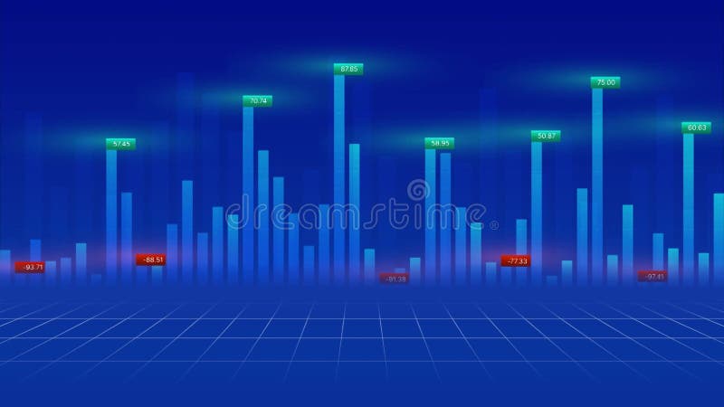 Chart Animation, Digital Chart Animation, Stock Animation, Bar Animation vector illustration