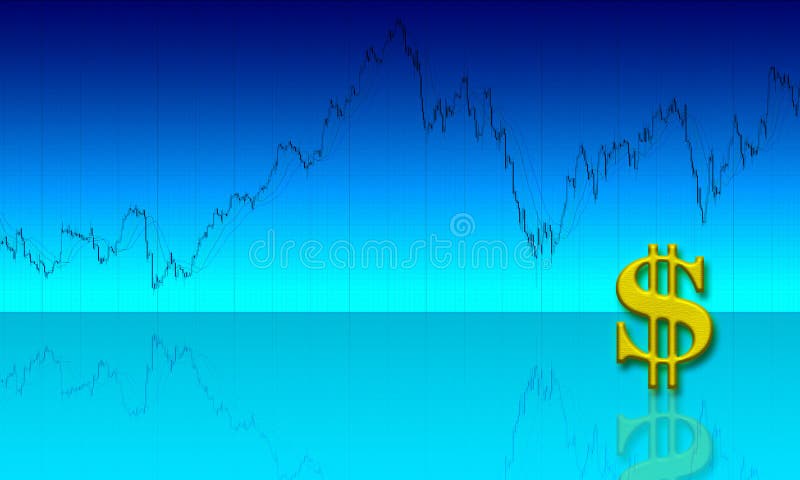 Chart background and Dollar royalty free illustration