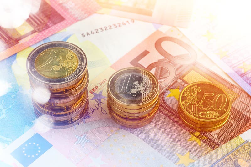 Euro on the rise. stock image. Image of money, indicator 36496037