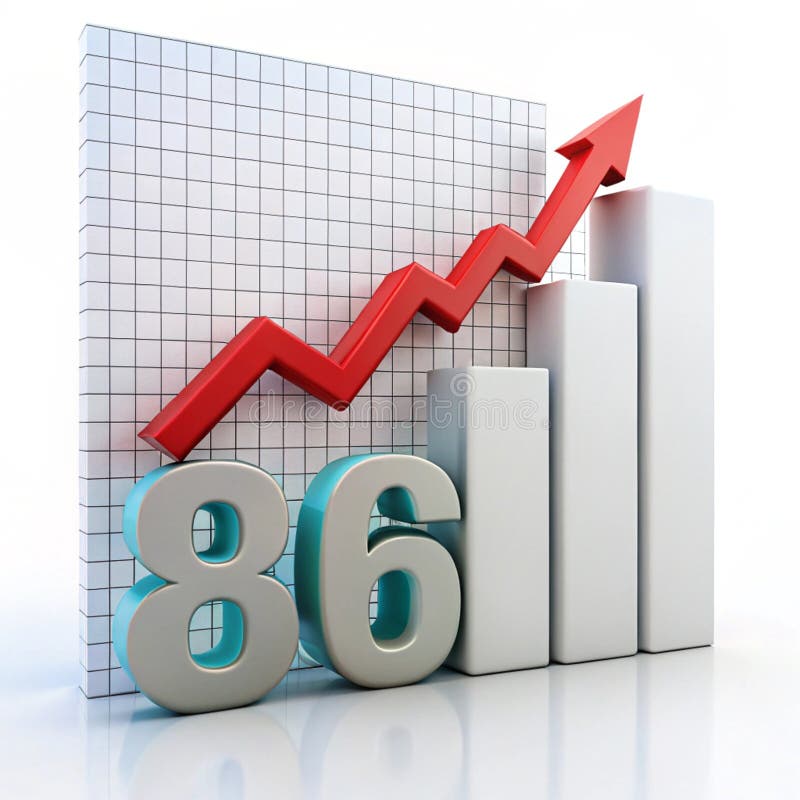 Chart isolated on white background stock illustration