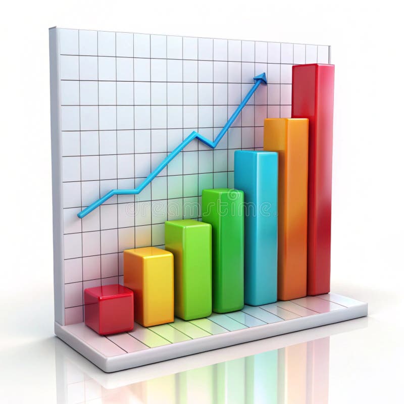 Chart isolated on white background royalty free illustration
