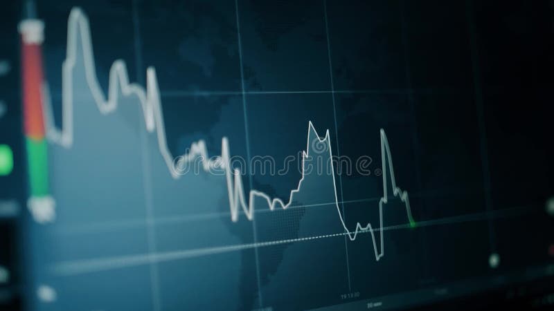 A chart showing a bullish item or a bearish point, a trend up or a trend down. Stock market or exchange