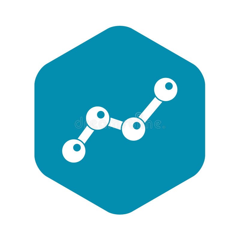 Chart statistics line icon, simple style stock illustration