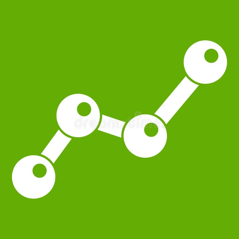 Chart statistics line icon green stock illustration