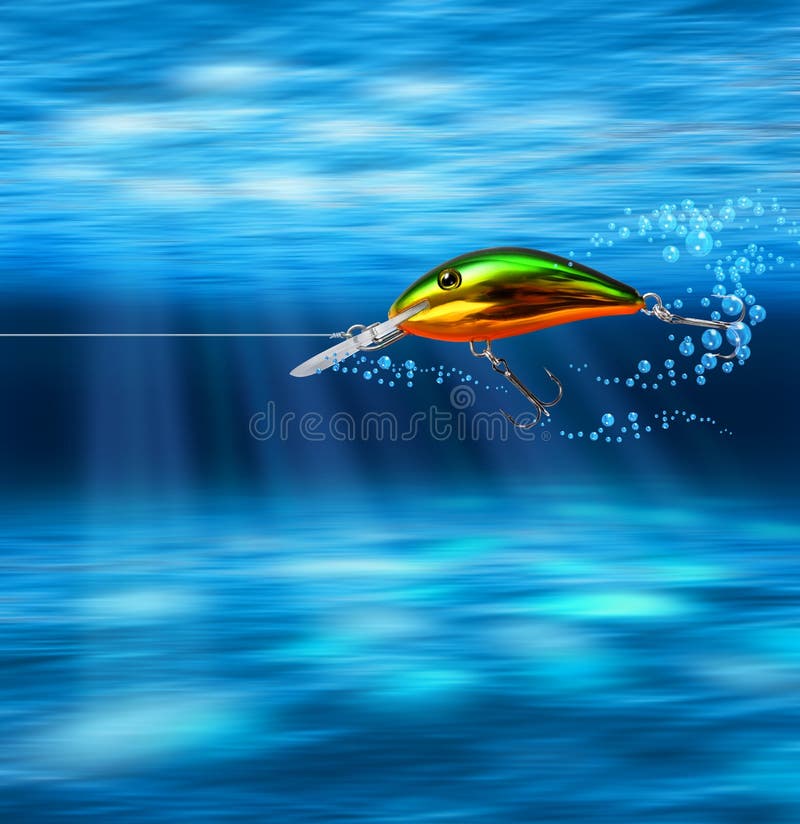 Chasse colorée d'attrait sous-marine
