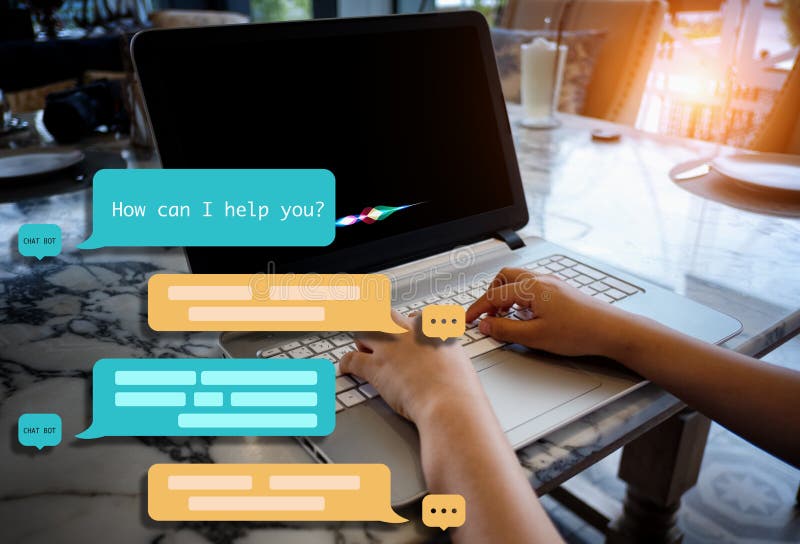 Chat bot assistant for future. royalty free stock images