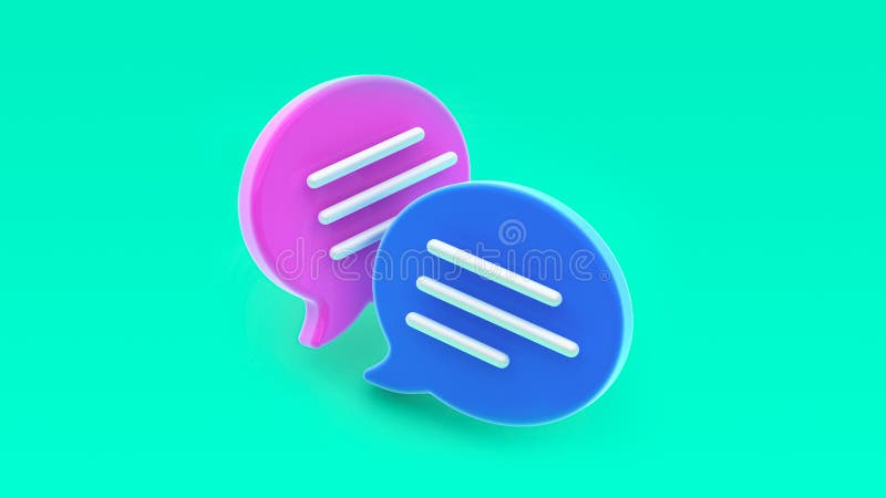 Premium Photo  Bubble chat or comment social media online concept with  show sms message communication communicate digitally minimal on sky blue  pastel background banner website 3d rendering
