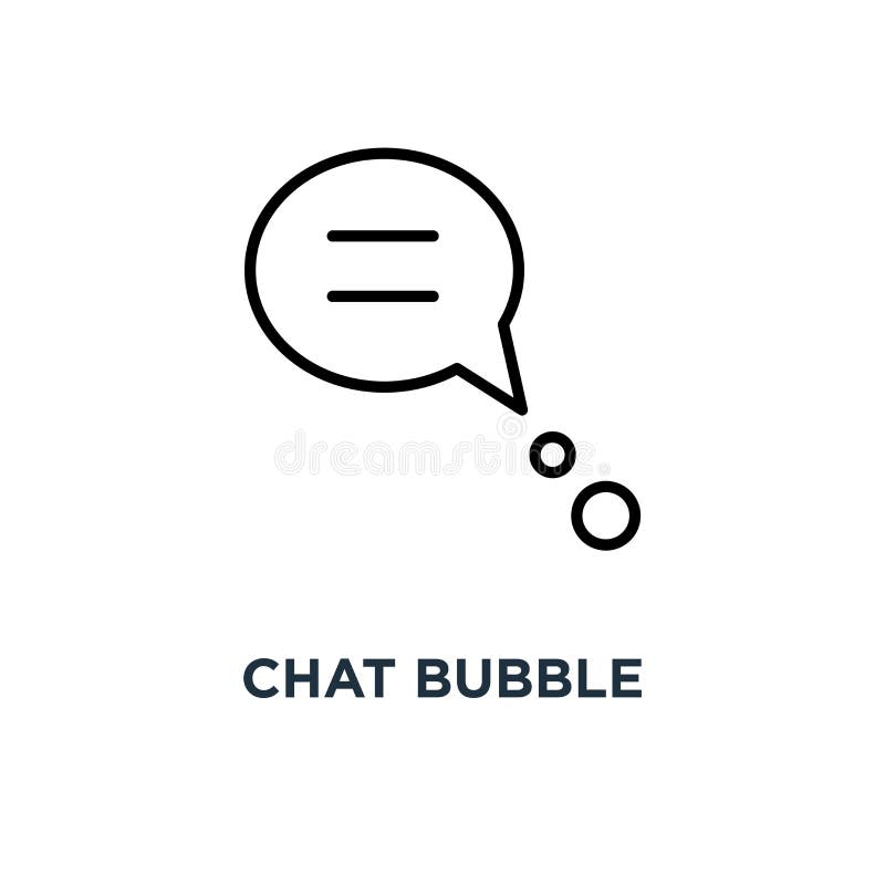 Chat bubble icon. Linear simple element illustration. Message co royalty free illustration