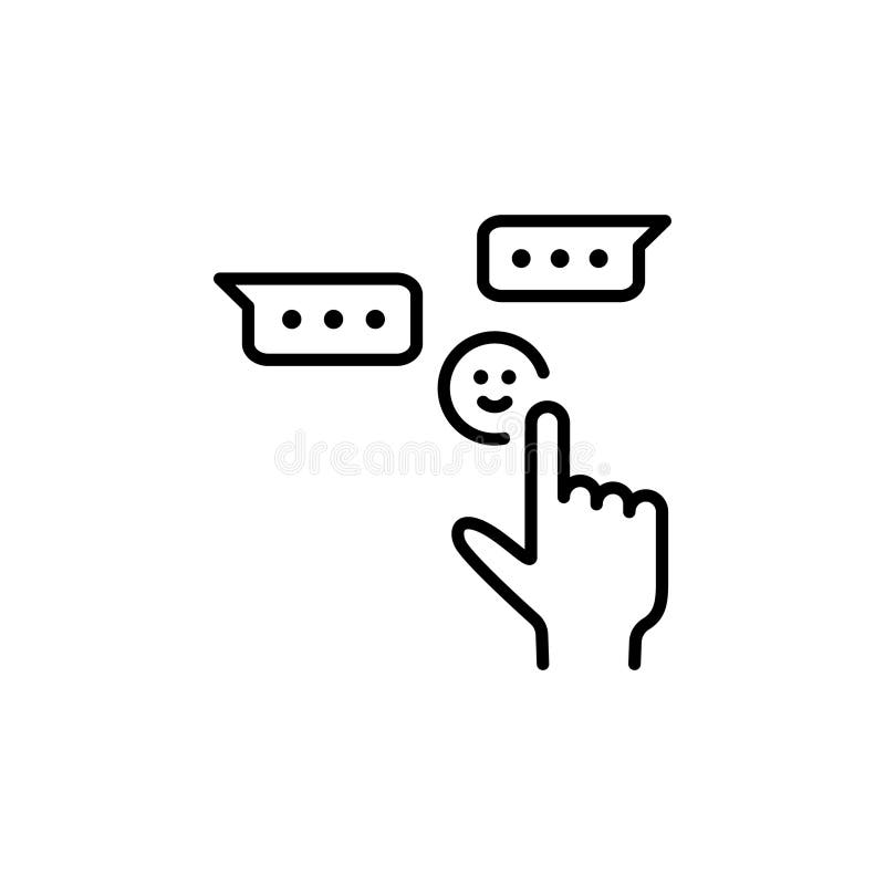 Chat emoji selection icon stock illustration