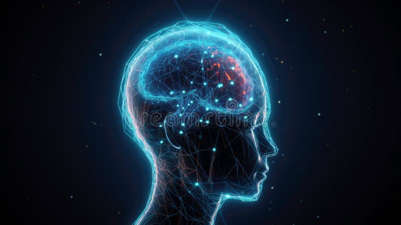 Chat gpt chatbot con cableado cerebral visible y circuito en su cabeza. ai generativo. ilustración del vector