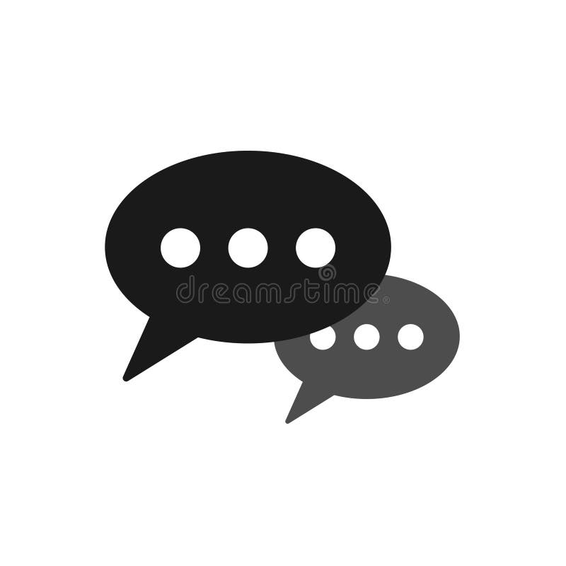 Chat Icon Set. Flat Chat Symbol, Speech Bubble Chat Icon â€“ Vector Stock  Vector - Illustration of bubble, flat: 163702445