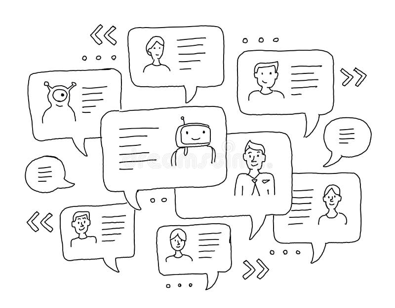 Chat Messages Internet Communication Sketch Freehand Drawing Windows With Messages Messenger Correspondence Stock Vector Illustration Of Text Messages Chat Messages Internet Communication Sketch Freehand Drawing Windows With Messages Messenger Correspondence Stock Vector Illustration Of Text Messages