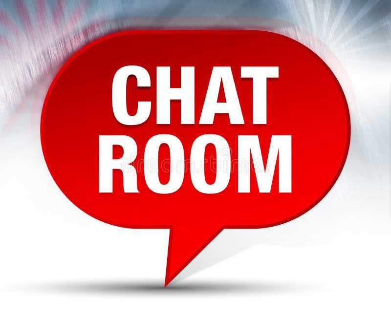 Chat Room Roter Blasen Hintergrund Stock Abbildung