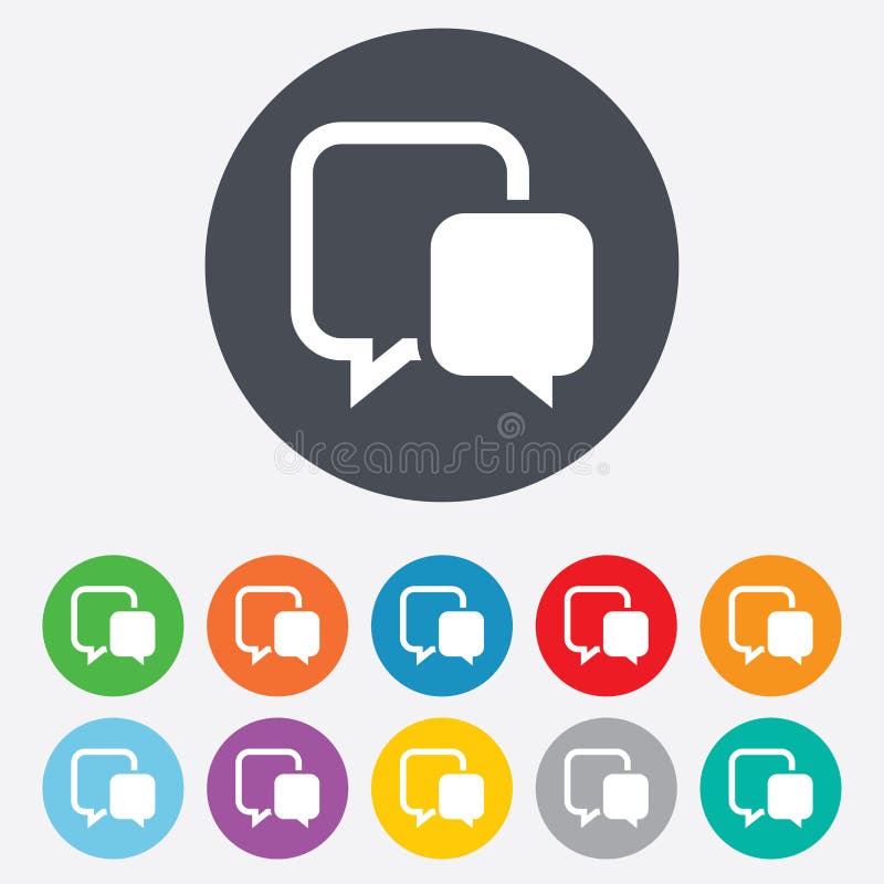 Chat sign icon. Speech bubble symbol. royalty free illustration