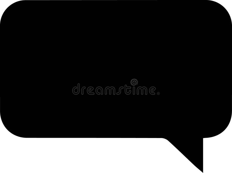 Chat-Symbol für Black Speech Bubble vektor abbildung