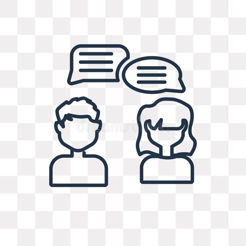 Chat vector icon isolated on transparent background, linear Chat vector illustration Chat vector icon isolated on transparent background, linear Chat vector illustration
