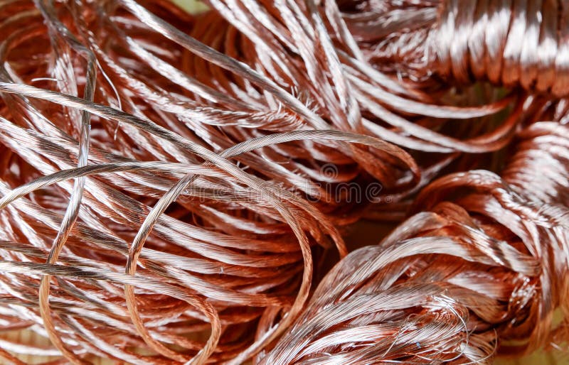 Big pile of scrap-metal copper wire close-up. Big pile of scrap-metal copper wire close-up