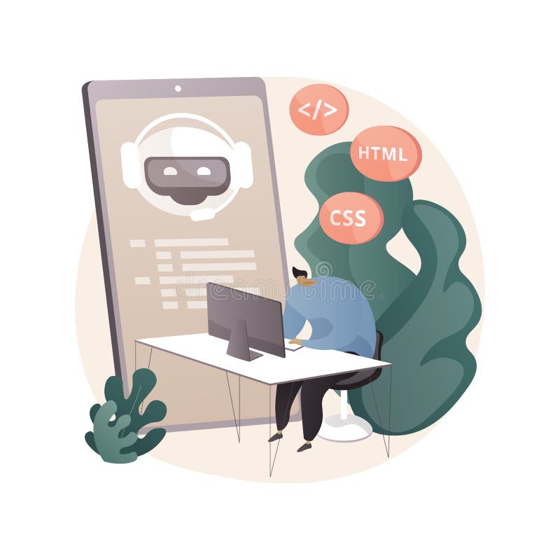 Chatbot app entwicklung abstraktes konzept vektor illustration. chatbot anwendung bot entwicklung framework ai programmierung messaging mobile app kommunikation service ux abstrakte metapher.