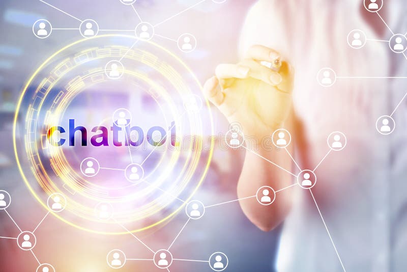 Chatbot and future communication concept. stock photography