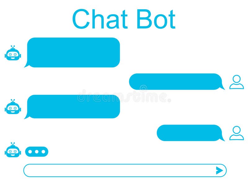 Chatbot icon for support service concept, chatting with an intelligent artificial intelligence, smart AI technology assistant royalty free illustration