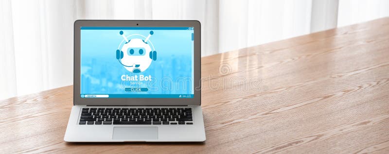 Chatbot-Software-Anwendung für moderne Online-Geschäfte lizenzfreies stockbild
