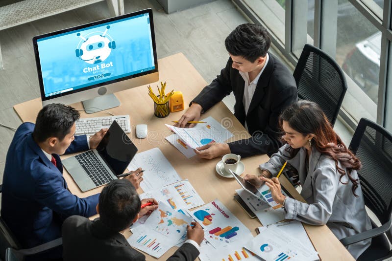 Chatbot software application for modish online business stock photos