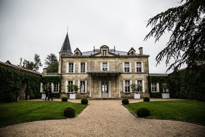 Chateau Cheval Blanc mansion garden,saint emilion, right bank,Bordeaux, France