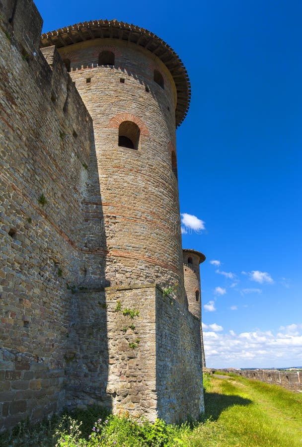 Chateau Comtal von Carcassonne-Festung, Frankreich lizenzfreie stockbilder Chateau Comtal von Carcassonne-Festung, Frankreich lizenzfreie stockbilder