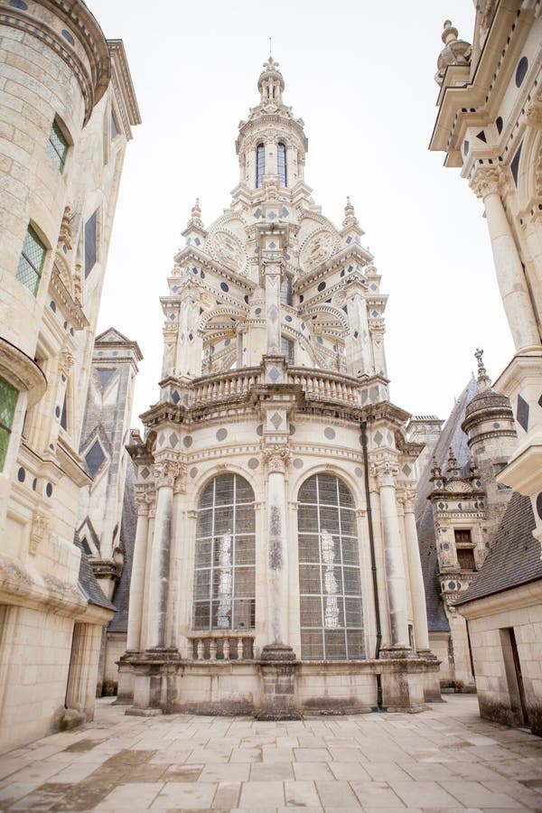 Chateau de Chambord, castillo francés medieval real en el Loira Valle foto de archivo Chateau de Chambord, castillo francés medieval real en el Loira Valle foto de archivo