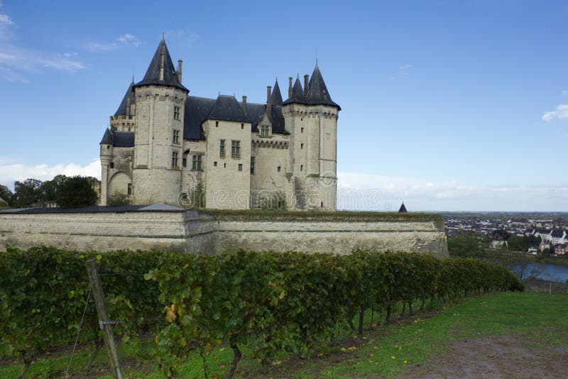 Chateau de Saumur, Loire Valley, Francia fotografie stock libere da diritti Chateau de Saumur, Loire Valley, Francia fotografie stock libere da diritti