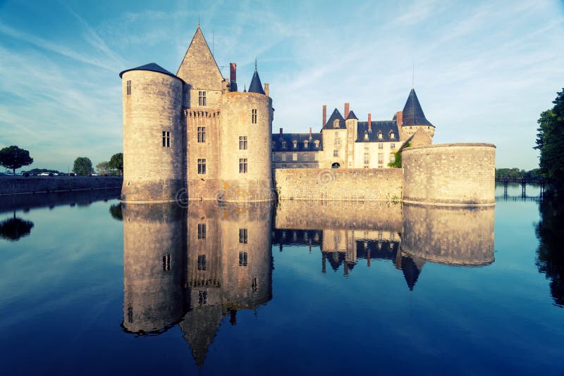 Chateau De Sully, Burgundy, France Stock Photo - Image of perspective ...