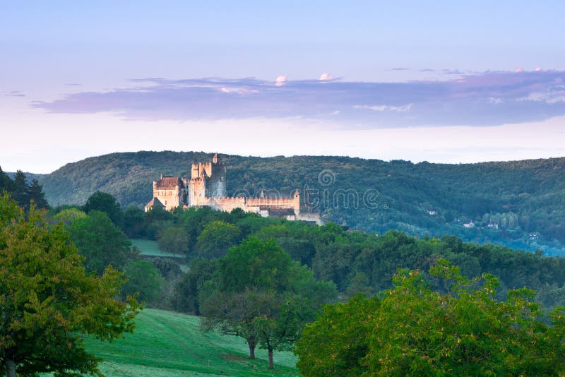 Chateau Beynac at dawn, Dordogne. France. Chateau Beynac at dawn, Dordogne. France.