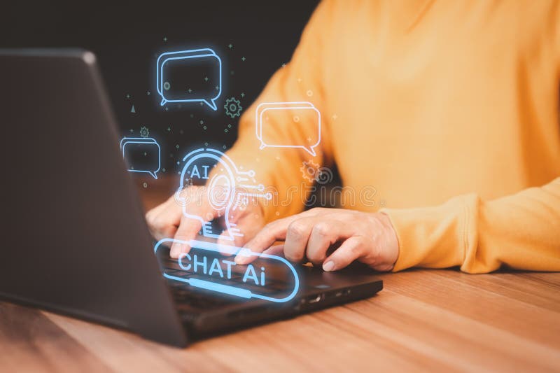 ChatGPT Chat with AI, Artificial Intelligence. stock images
