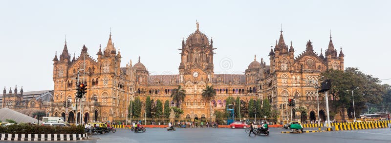 Chatrapati Shivaji Terminus più presto conosciuta come Victoria Terminus in Mumbai, India immagine stock