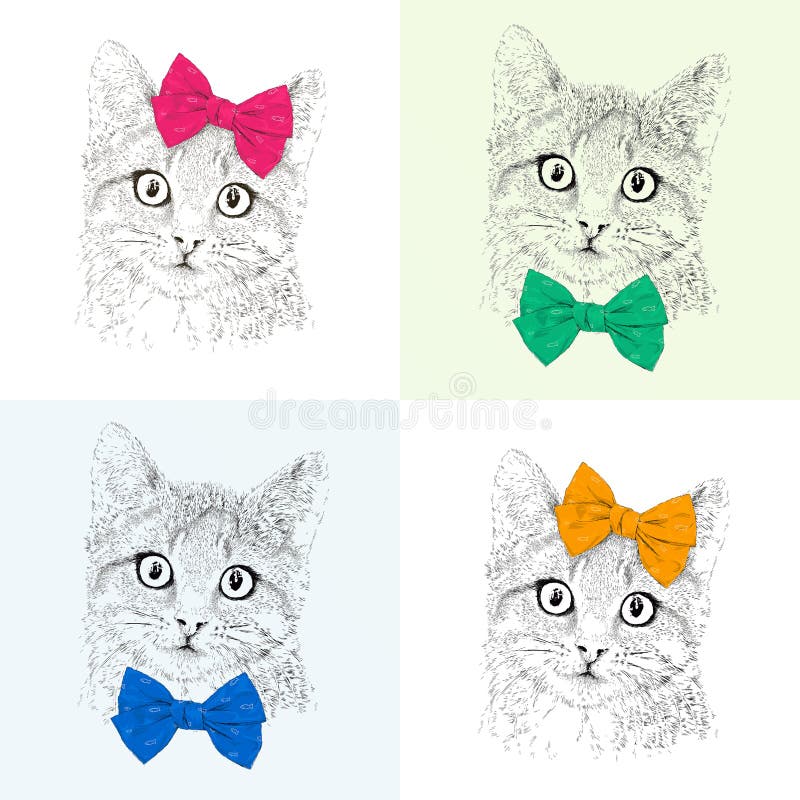 Chats Avec Arcs Configuration Sans Joint Ensemble De Couleur Illustration Graphique Realiste Illustration Stock Illustration Du Chats Couleur Chats Avec Arcs Configuration Sans Joint Ensemble De Couleur Illustration Graphique Realiste Illustration Stock Illustration Du Chats Couleur