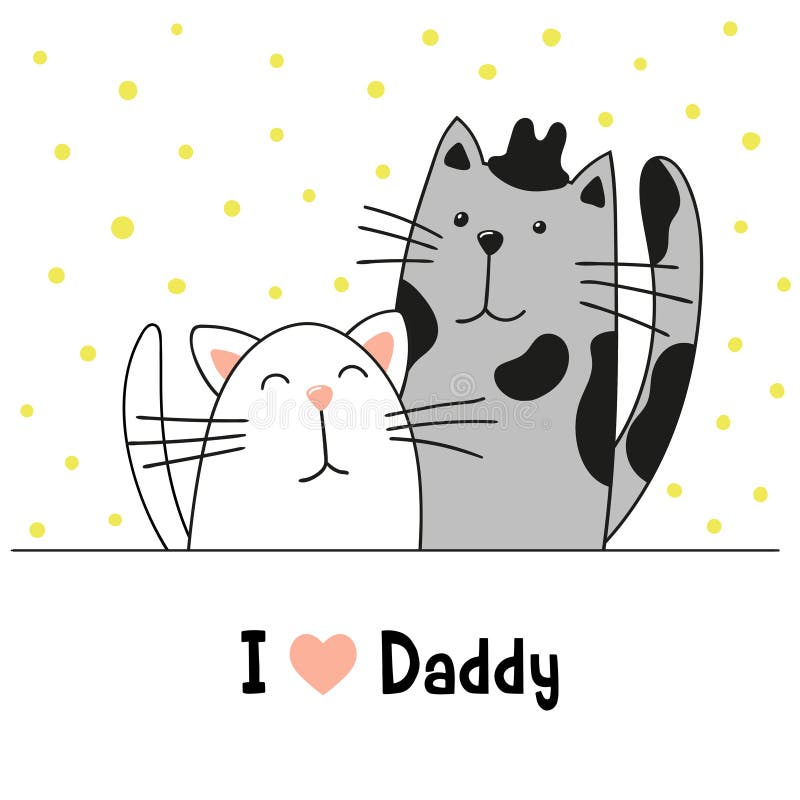 Chats De Bande Dessinee Chat De Papa Et Chaton Mignons Carte De Voeux De Jour Du S De Pere Illustration De Vecteur Illustration Du Chaton Jour Chats De Bande Dessinee Chat De Papa Et Chaton Mignons Carte De Voeux De Jour Du S De Pere Illustration De Vecteur Illustration Du Chaton Jour