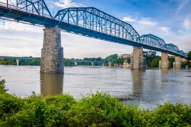 Chattanooga, Tennessee, USA at Coolidge Park and Walnut Street Pedestrian Bridge. Chattanooga, Tennessee, USA at Coolidge Park and Walnut Street Pedestrian Bridge.