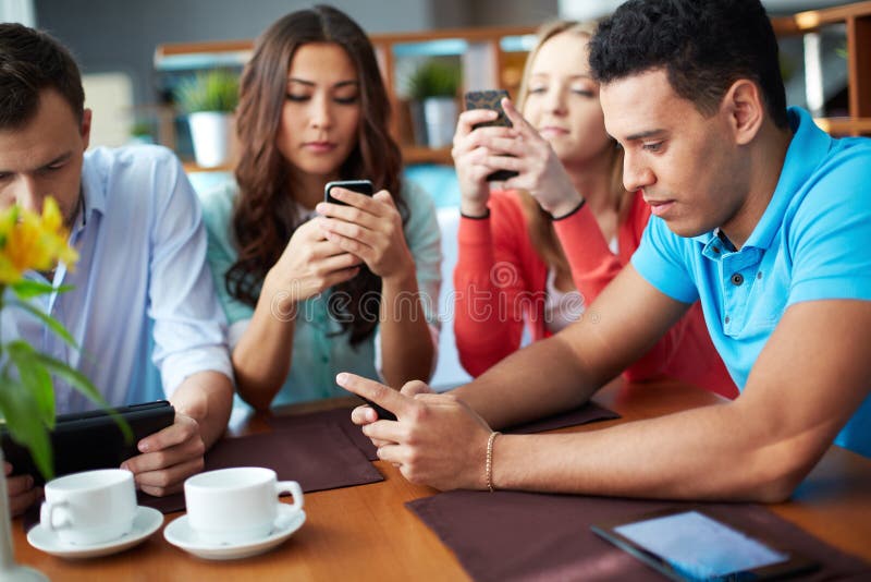 Chatting in smartphones stock image. Image of lifestyle 63152861