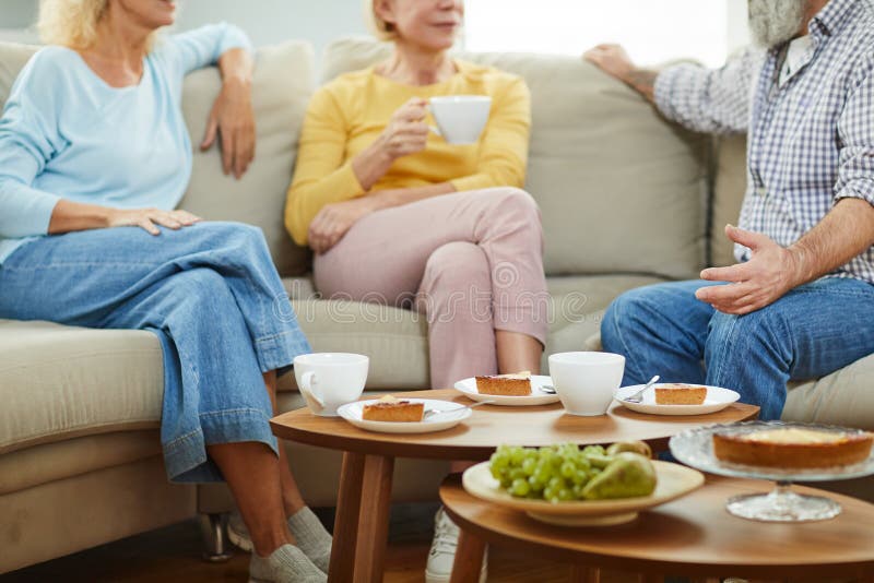 Chatting during tea party stock photos Chatting during tea party stock photos