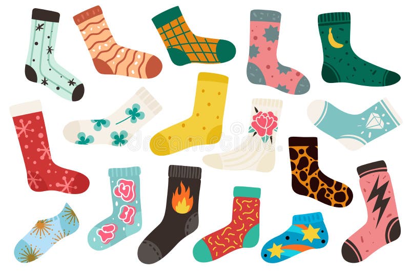 Chaussettes En Laine De Dessin Animé. Paire Rayures Enfants Chaussettes Hiver  Chaud Rayé Enfant Chaussette Laine Laine Laine Laine Illustration de  Vecteur - Illustration du paire, dessin: 238480594