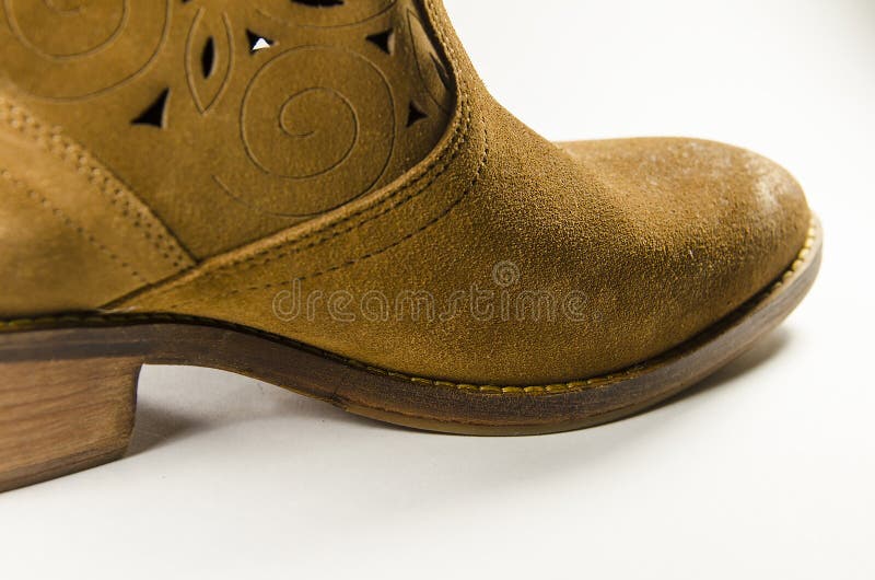 Chaussure de suède de Brown image libre de droits Chaussure de suède de Brown image libre de droits