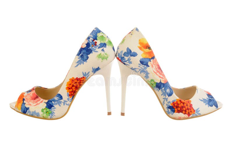 Chaussures De Femmes De Talon Haut De Fleur-copie Photo stock - Image du  stylet, moderne: 109865138
