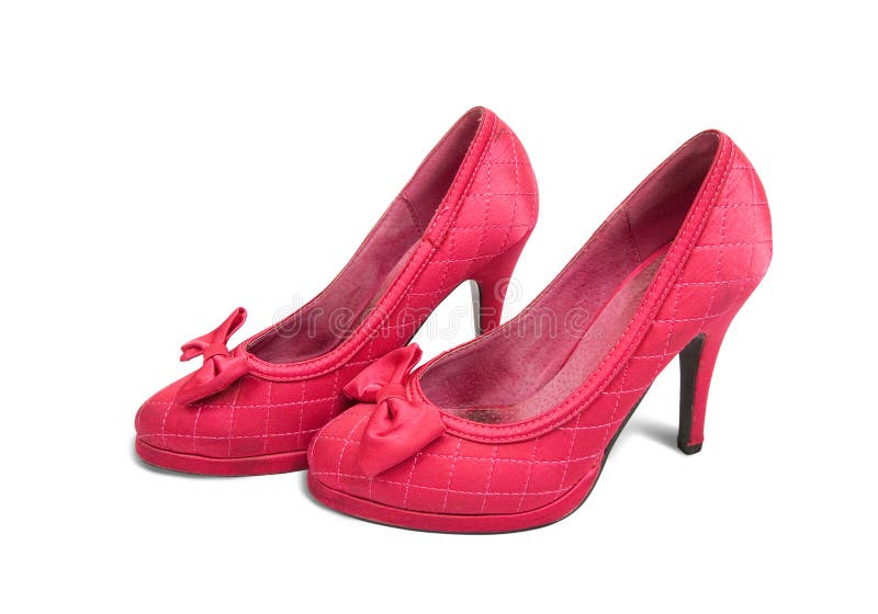 Chaussures femelles rouges d'isolement image stock Chaussures femelles rouges d'isolement image stock
