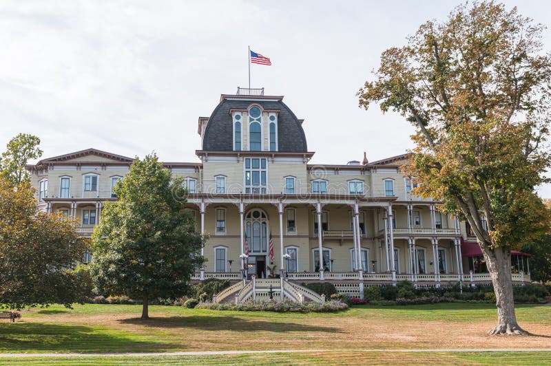 Chautauqua Lake, New York, USA October 5, 2023 The Athenaeum Hotel on Lake Drive