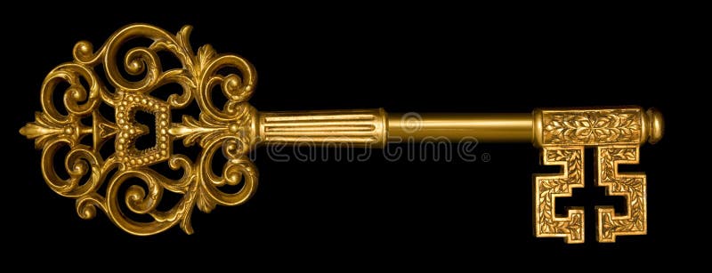 Chave mestra do ouro imagem de stock royalty free Chave mestra do ouro imagem de stock royalty free