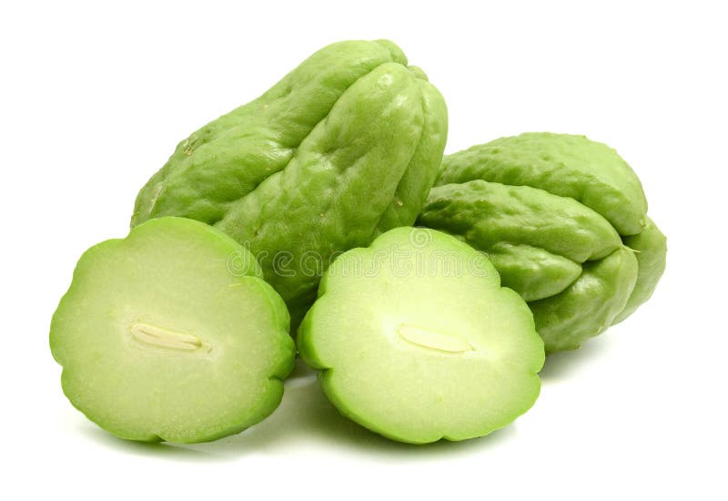Chayote isolado no branco foto de stock Chayote isolado no branco foto de stock