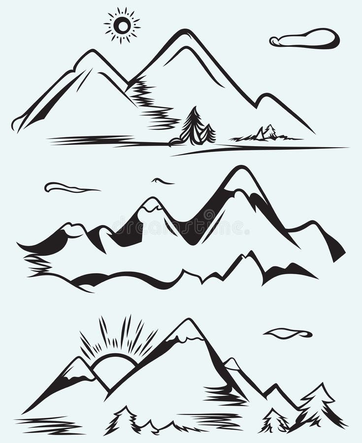 Chaîne de montagne illustration stock Chaîne de montagne illustration stock