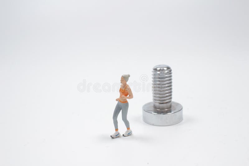 The Cheap and Easy Sport in the Morning, Mini Runner Figure Stock Image
