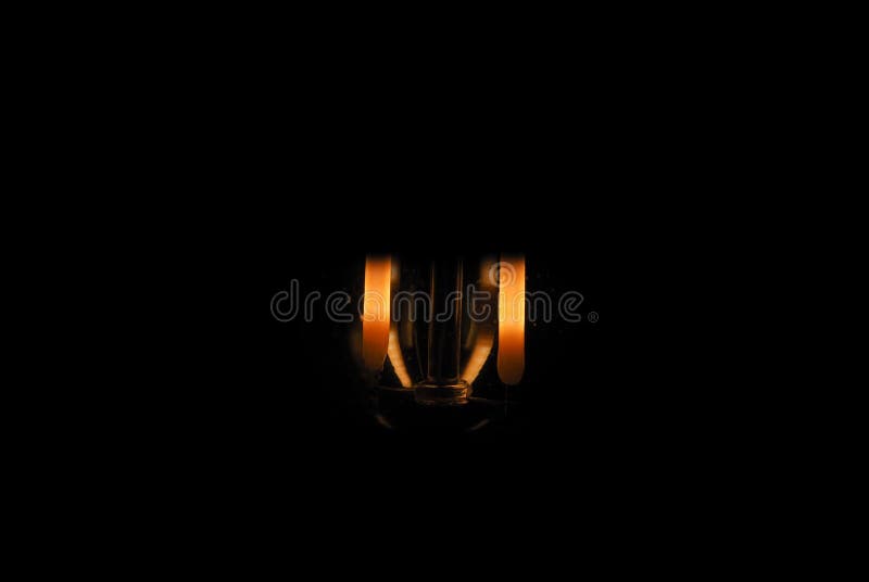 Cheap LED Filament Light Bulb Flickering Stock Photo Image of